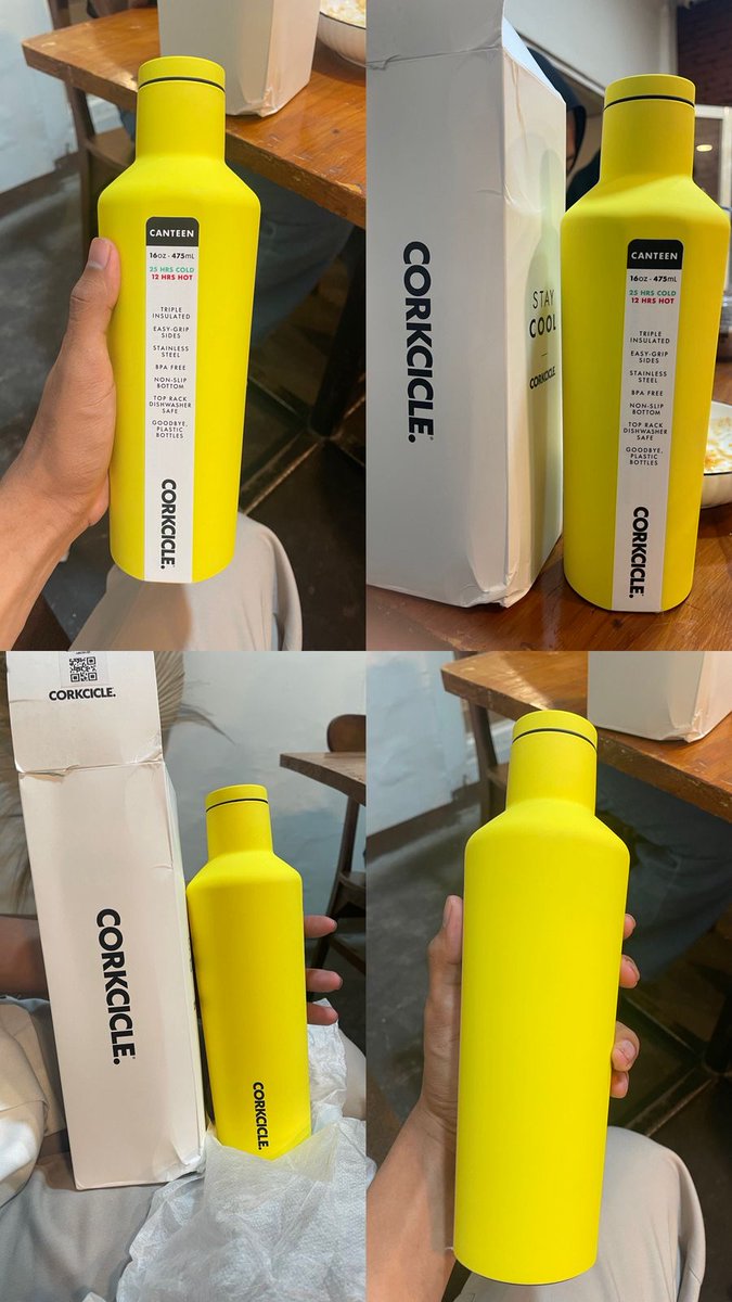 Robers_punk's tweet photo. WTS WTSSS 

Corkcicle Canteen kuning neon
 16oz (475ml) original
✔ 25 jam dingin ❄
✔ 12 jam panas 🔥
✔ Triple insulated
✔ Very good condition komplit box yaa! 
✔ gapernah dipake
500 nego, lokasi malkot 
@infomalang
#preloved
#corkcicle https://t.co/tM6pWhqHUF