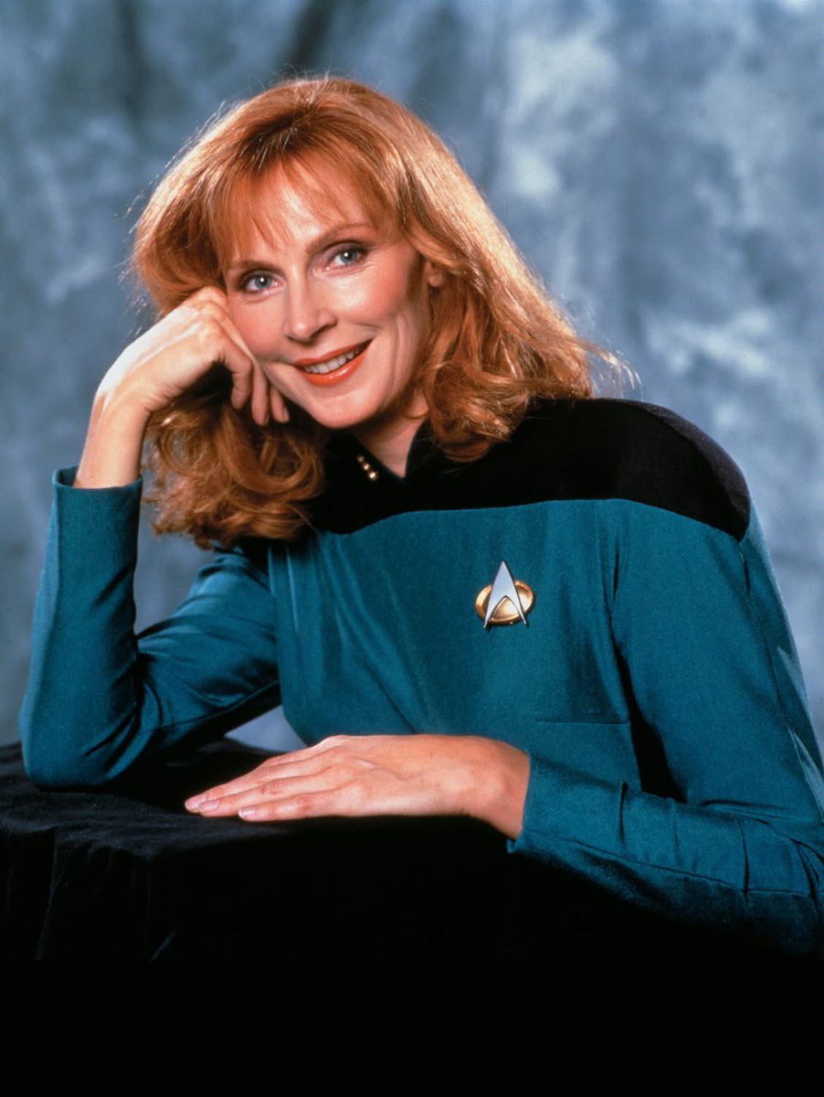 killer1980s's tweet photo. Happy birthday to American actress and choreographer Gates McFadden, born March 2, 1949, well known for her role as Dr. Beverly Crusher in the Star Trek franchise, and as the director of choreography and puppet movement for Labyrinth and The Muppets Take Manhattan. https://t.co/iRQwlSI6sB