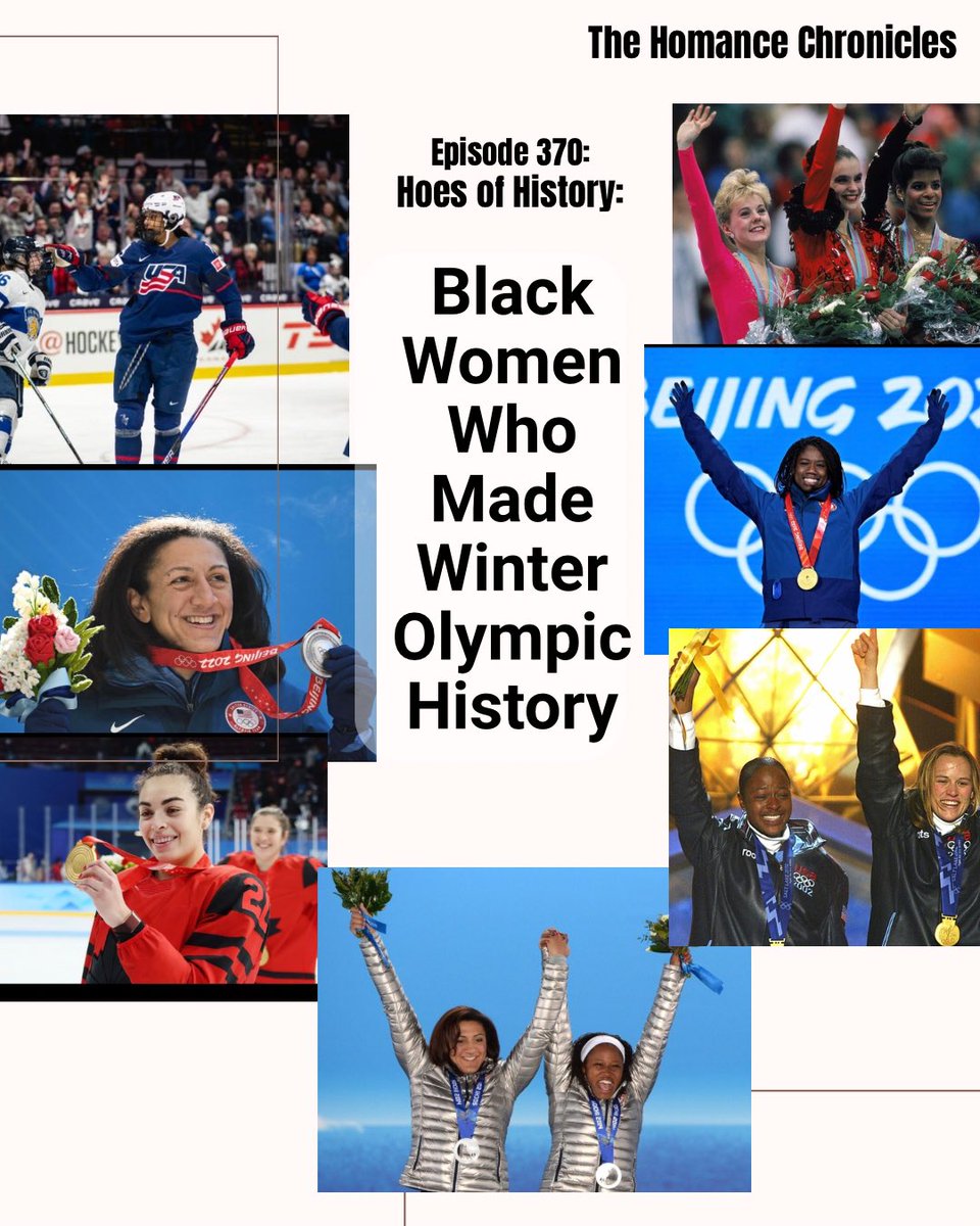 Homance_Podcast's tweet photo. Join us in celebrating the seven incredible black women who have achieved an Olympic metal in the winter Olympics. They have proven literally anything is possible 🎉. Episode 370: Hoes of History: Black Women Who Made Winter Olympic History https://t.co/l1EQKURwct