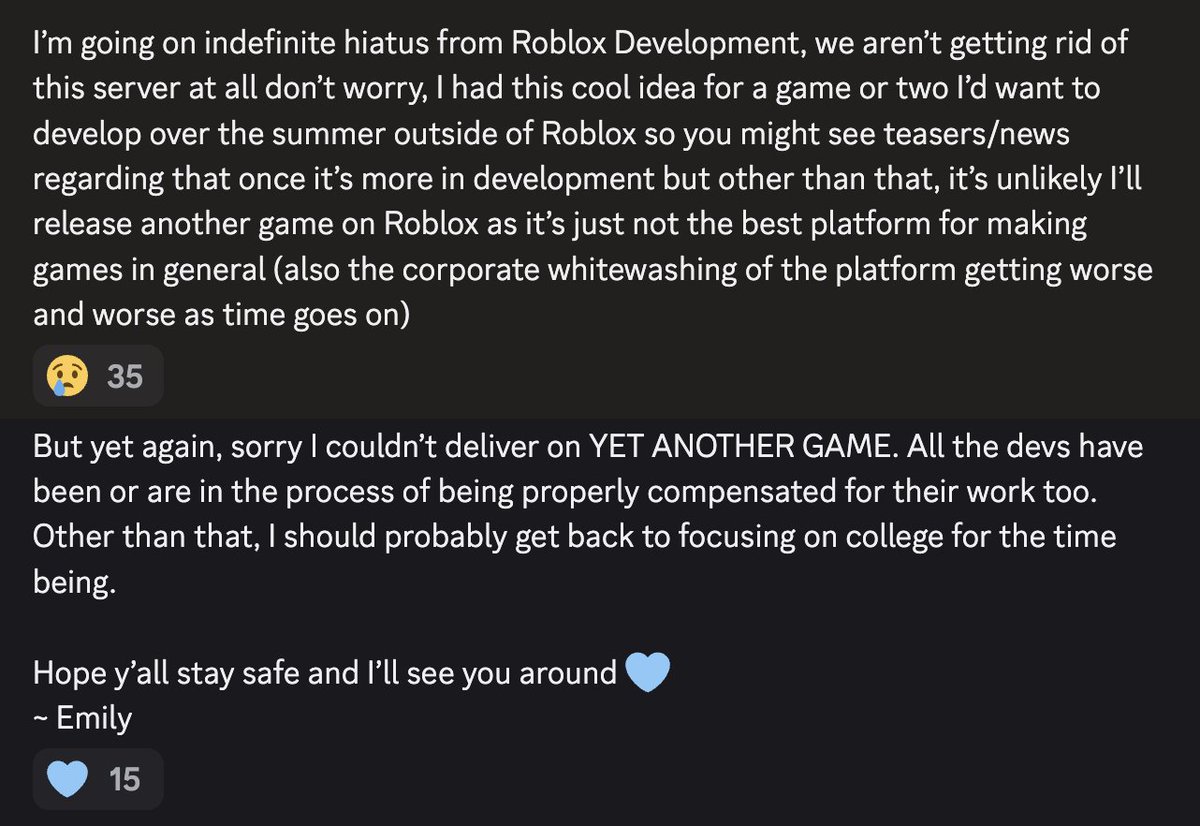 UEG_News's tweet photo. 🚨News🚨

Untitled Elevator Game is no longer being worked on. There is a small chance in the future that the UEG dev team will come back to it! But not anywhere in the near future.

📢This information comes from the Official UEG/DHP Server📢
#untitledelevatorgame #ueg https://t.co/4tPMSc7X1J