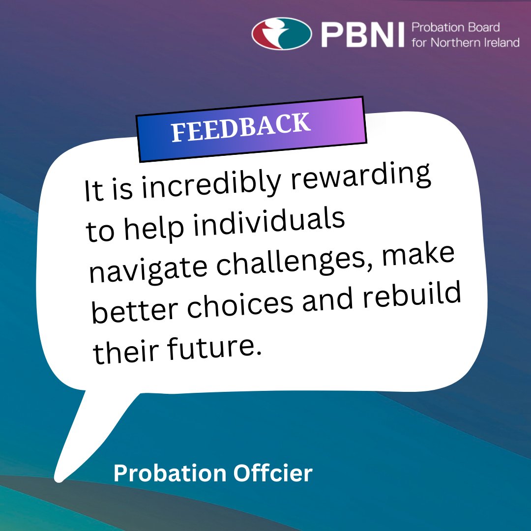 PBNINews's tweet image. Working as a Probation Officer for the PBNI means you must have a #SocialWork qualification.
Find out more how someone with a social work qualification can become a Probation Officer at pbni.org.uk/careers