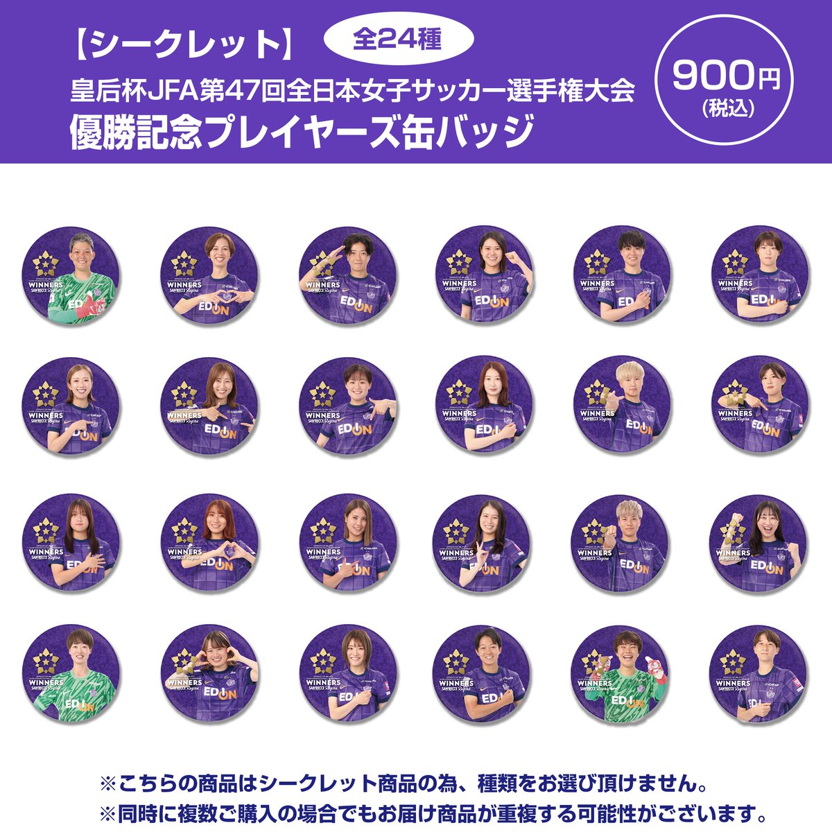 サンフレッチェ広島レジーナ皇后杯優勝記念グッズの中からシークレット