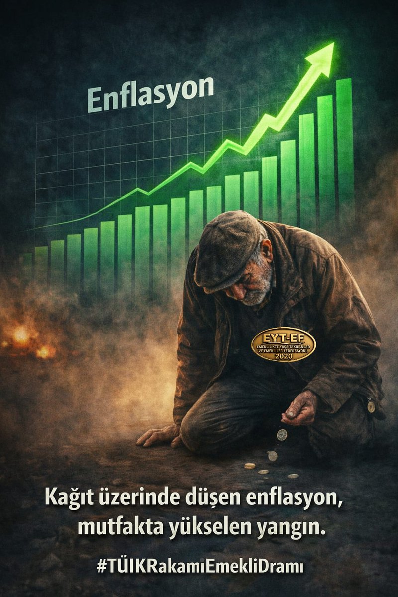 SADAKA garibana verilir
Emekliye değil...!!

#TüikRakamıEmekliDramı
#Eytde5000KısmiDramı

<a href="/isikhanvedat/">Prof. Dr. Vedat Işıkhan</a>
<a href="/memetsimsek/">Mehmet Simsek</a>
<a href="/Akparti/">AK Parti</a> 
<a href="/MHP_Bilgi/">MHP</a> 
<a href="/herkesicinCHP/">CHP 🇹🇷</a> 
<a href="/iyiparti/">İYİ Parti</a> 
<a href="/zaferpartisi/">Zafer Partisi</a> 
<a href="/TBMMresmi/">TBMM</a>