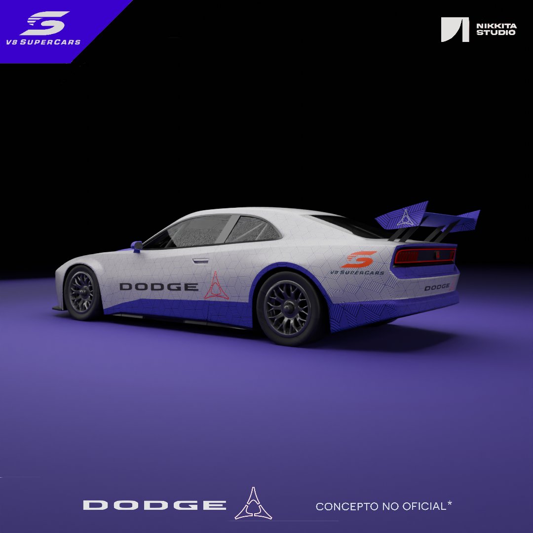 MarioPotee's tweet photo. Dodge Charger Scat Pack Gen3 Concept para Supercars 2026.
Interpretación de Nikkita Studio sobre una posible entrada de Dodge al campeonato bajo reglamento Gen3.
Concepto no oficial*
#DodgeCharger #v8supercars #racecar https://t.co/mU3hLgXeZL