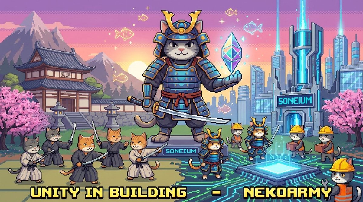nekocat_world's tweet photo. PAW OF THE SAMURAI, HEART OF THE COMMUNITY. ⚔️🐾

In the NekoCat universe, every day is more than a game; it's a statement. Our path begins with discipline, is strengthened by community, and is crowned by the future we are building on Soneium.

We don our samurai armor and stand together as the NekoArmy, stronger in unity. This shared vision unites us, allowing us to catch not just fish, but the future itself.