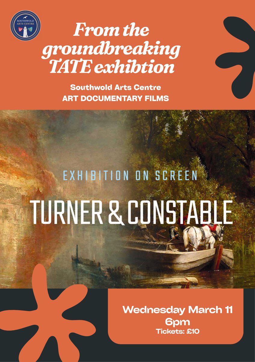 ArtsSouthwold's tweet photo. 💥TURNER AND CONSTABLE 💥Wednesday 11 March at 18:00💥
Celebrating the 250th anniversary of their births, this unmissable new documentary explores Turner and Constable’s intertwined lives and legacies alongside the groundbreaking Tate exhibition.
THIS FILM WILL BE SUBTITLED. https://t.co/1x6bv2M4QA