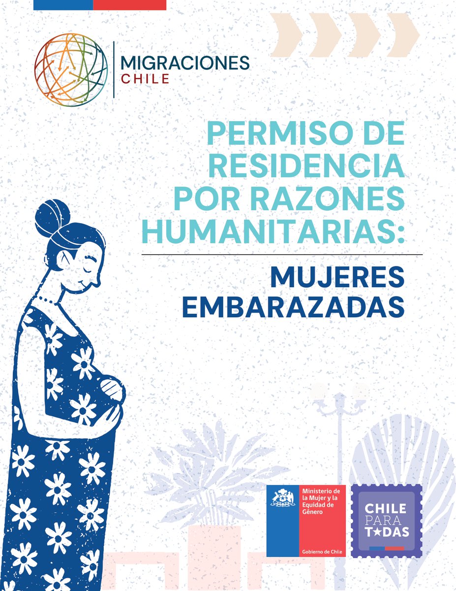 saludmalloa's tweet photo. 🤰🇨🇱 Residencia para Embarazadas en Chile
Si eres extranjera en Chile (turista o residente) y estás embarazada, puedes pedir Residencia por Razones Humanitarias.✅ Req: Cert médico de embarazo y antecedentes apostillados.
💻 Trámite: 100% online (PDF) en el portal del SERMIG. https://t.co/fQBaMAflPC