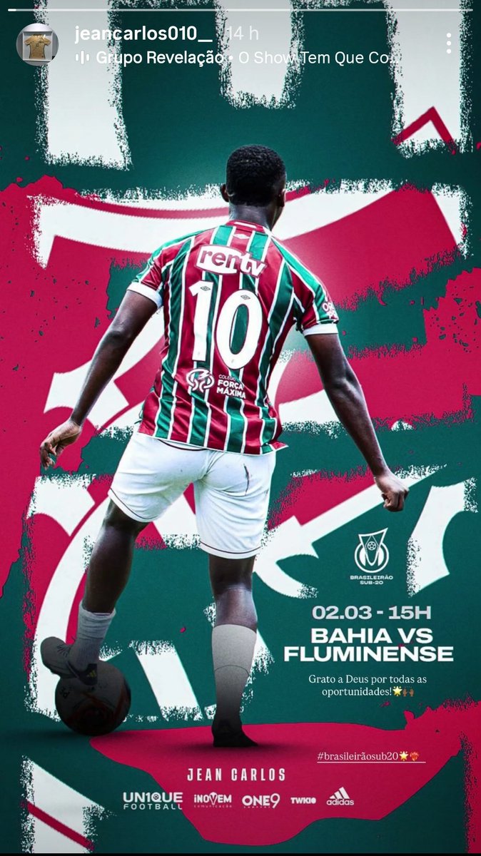 XERÉM 🇭🇺:

Jean Carlos (2010) relacionado pelo primeira vez para um jogo do sub 20.

Lembrando que o jogador fez 16 anos no mês passado.

Jean Carlos é a maior promessa que o Fluminense tem em sua base atualmente.

Falo aqui novamente: o sub 17 desse ano promete muito.