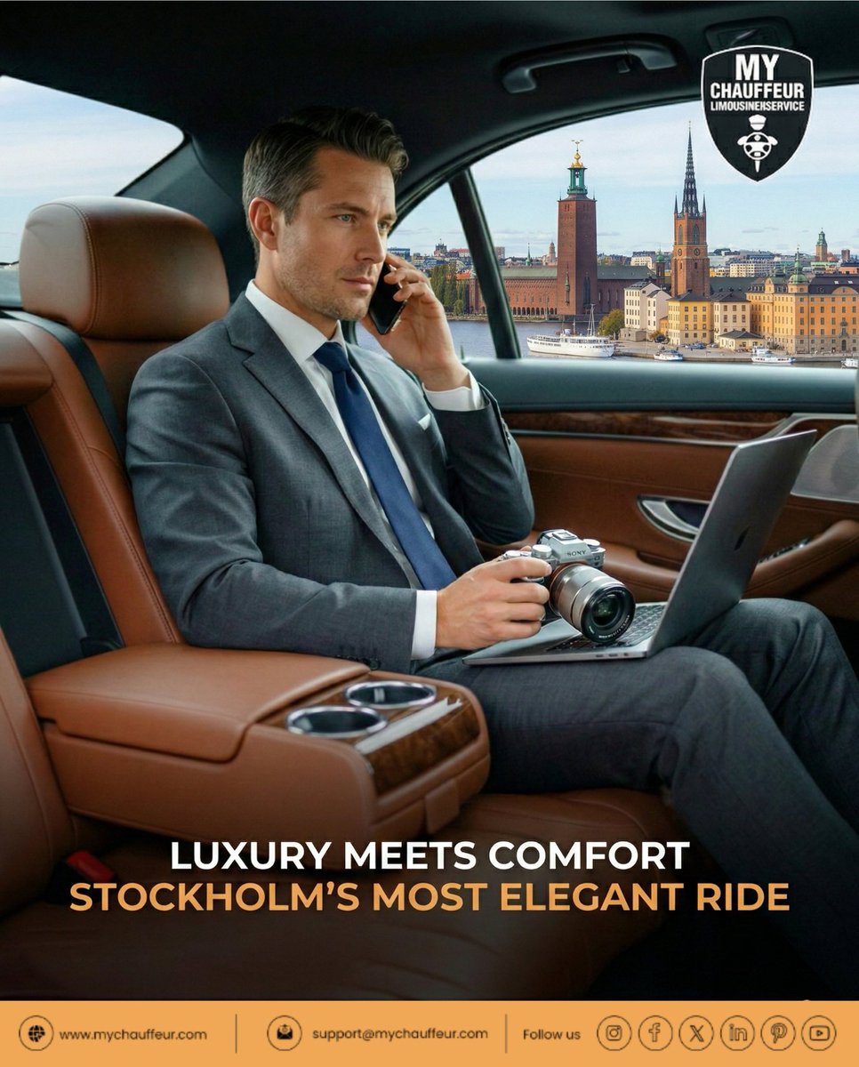 MyChauffeur2's tweet image. Where luxury meets productivity — welcome to Stockholm’s most elegant ride. 🇸🇪✨
Book your Stockholm chauffeur today:
mychauffeur.com/en/sweden/stoc…

#StockholmTravel #StockholmLuxury #ChauffeurService #LuxuryTransport #ExecutiveTravel #BusinessTravel #AirportTransfer