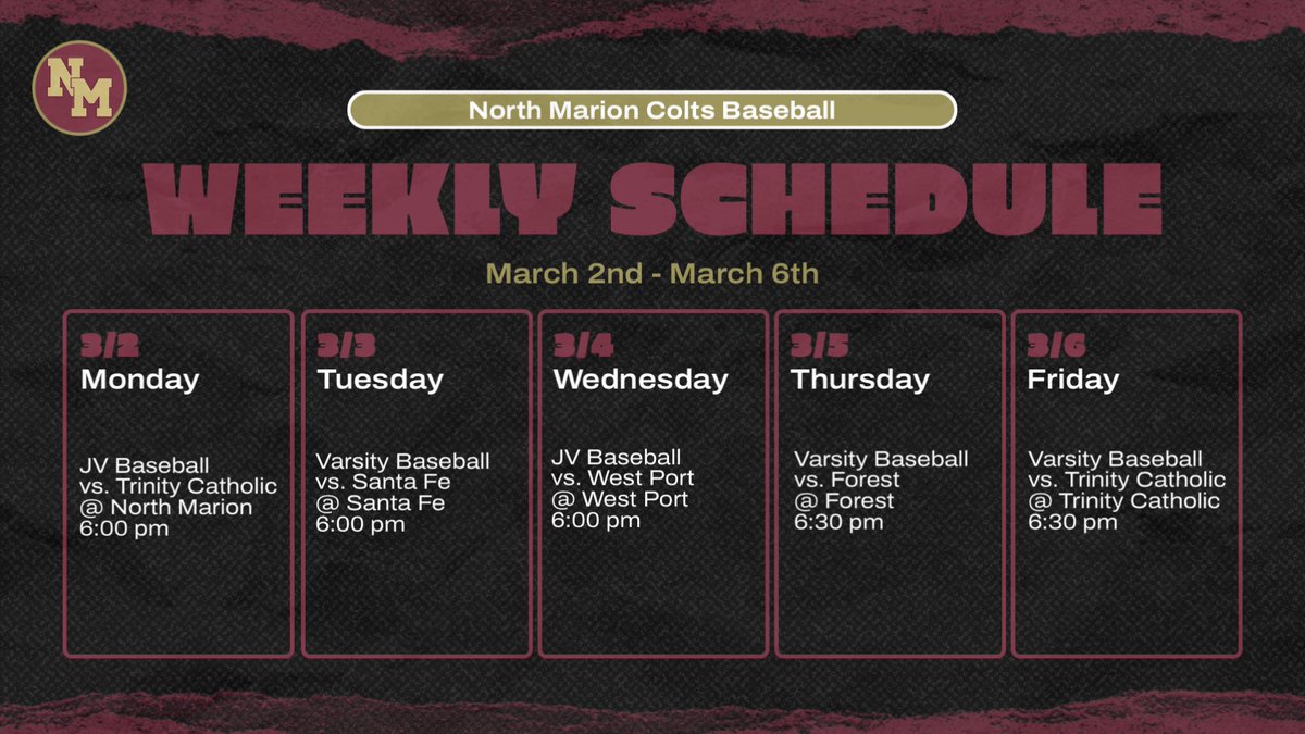 North Marion Colts Baseball tweet media