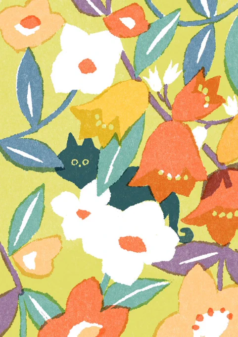 三寒四温ですね #illustration #cat