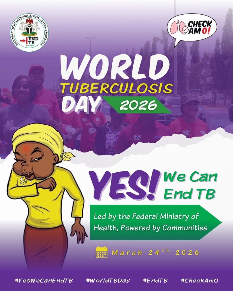 NTBLCP1's tweet photo. March is here!
We're excited because it's the month to commemorate the World TB Day.
We do this annually to increase awareness about TB.
TB is curable and treatment is free.
For more information, call 3340 or dial *3340# (toll free).
#YesWeCanEndTB #WorldTB Day #EndTB #CheckAmO https://t.co/0x3K0t8nuc