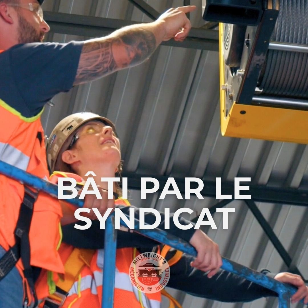 CONSTRUIT PAR LE SYNDICAT

Ce que nous avons aujourd'hui, nous l'avons construit ensemble.

Le syndicat, c'est notre force collective.

#UBCMillwrights #UBCbuilt