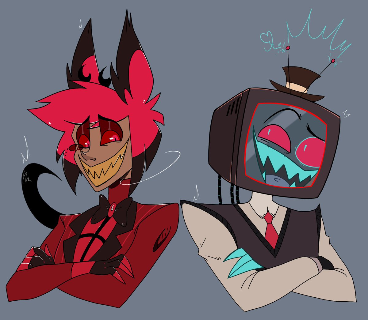 J'aime énormément ma collection Radiostatic 🫦❤️

#HazbinHotel #RadioStatic #AlastorHazbinHotel #alastorxvox #voxal