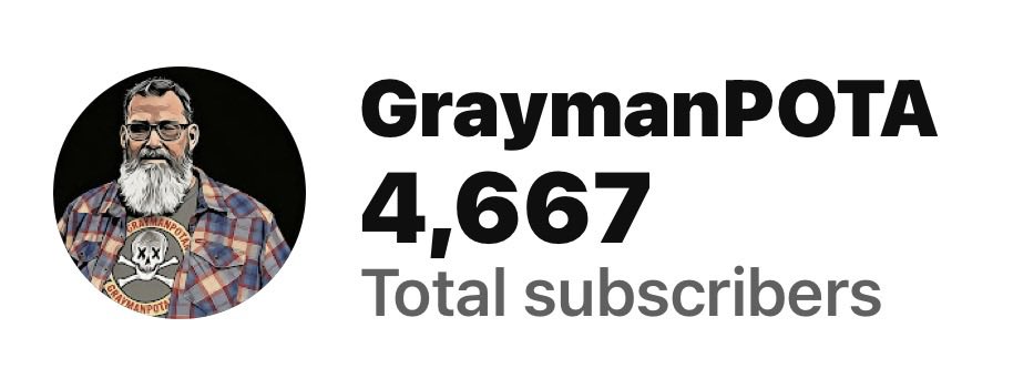 GraymanPOTA's tweet photo. MARCH CHALLENGE: My son bet I CAN’T hit 5000 subs by month’s end. Let’s shut him down FAST—sub now & prove him wrong! 🚀📡 https://t.co/w0VXQikLDk #POTA #HamRadio #ProveHimWrong https://t.co/N3yIBltUCu