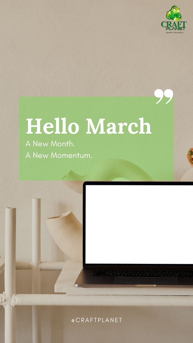 Craftplanet_ltd's tweet photo. Hello March 🌿

A new month means renewed focus, clearer systems, and stronger execution.

This month, we move with intention.
We build with structure.
We grow with purpose. ♻️

Welcome to March.

#HappyNewMonth
#HelloMarch
#CircularEconomy https://t.co/RCISNYzK0n