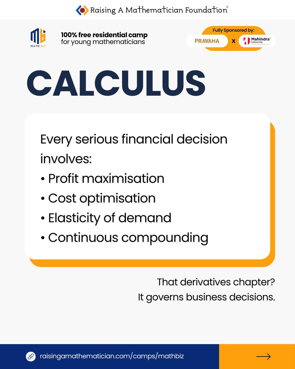 raisingamath's tweet photo. CA Foundation needs more than formulae. It demands clarity, speed, and smart problem-solving.
https://t.co/BJg8APt0wT strengthens number sense, logical reasoning, and accuracy under time pressure-building real exam-ready confidence.
#camp #residentialcamp #summercamp #mathbiz https://t.co/3aOGoAjyo3