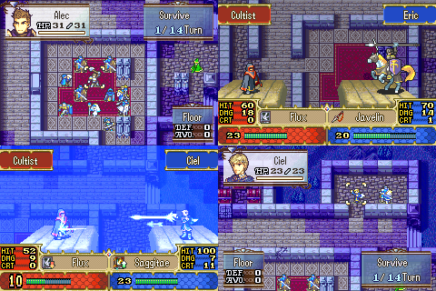 I haven't posted screenshots in a while! Ciel is ready to join in chapter 8, though his bond with Alec and Alicia will not be an easy one to develop. 
#fireemblem #fangame #romhack #showcase