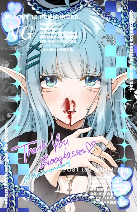Recent YCH nosebleed cmms result! Thank you so much for your patronage! 

#VGenComm #VGenComms 