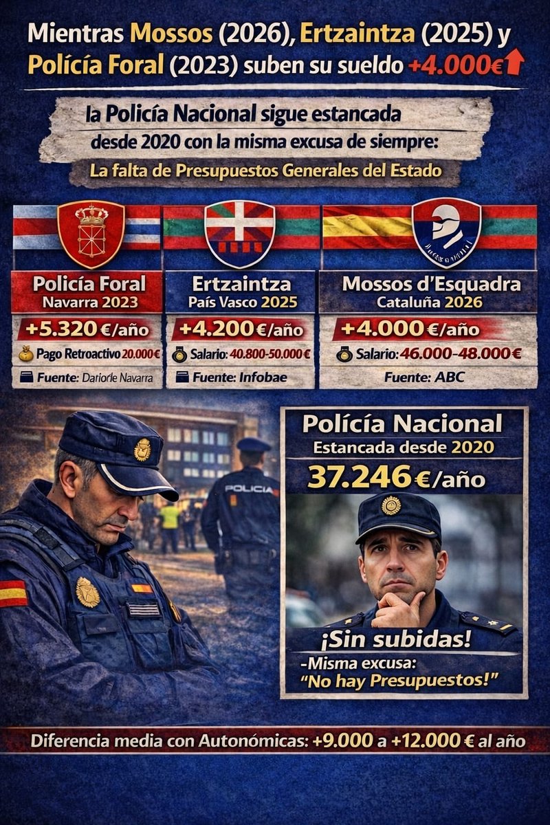 Tenemos lo que nos merecemos. Ojalá hubiera más unión y MUCHÍSIMA MÁS ATENCIÓN por parte de los compañeros de <a href="/policia/">Policía Nacional</a> que pasan de todo.
EL CONFLICTO COLECTIVO CON CARÁCTER PERMANENTE nos arreglaría el problema, pero Jupol, SUP, UFP y SPP se niegan a hacerlo.
Penoso.