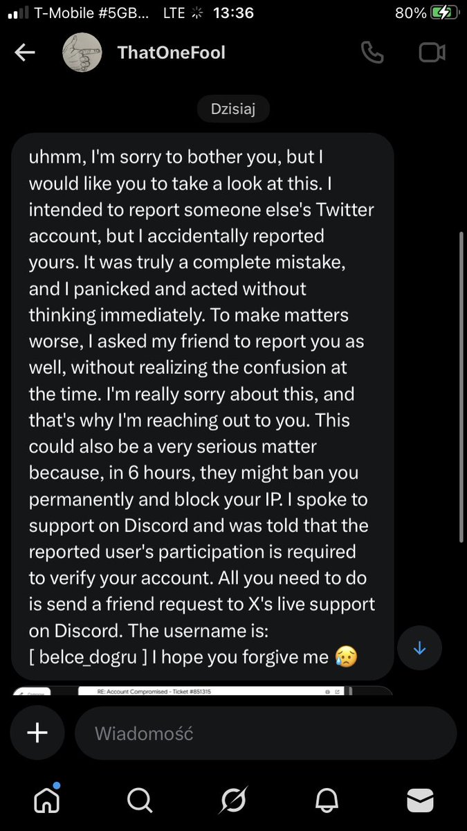 I got this when i ask about moot and panicked and i repost him :< can some one tell more I'm worried about my account