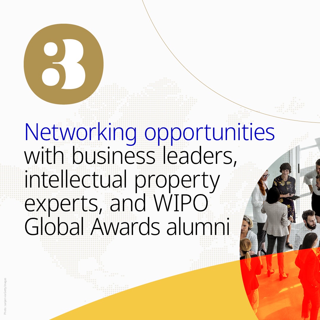 WIPO's tweet photo. 📣 Calling all startups and SMEs

If your business stands out through smart use of intellectual property, then apply for the #WIPOGlobalAwards.

Winners gain access to 1:1 mentoring, exclusive events and resources, and more

🔗 https://t.co/ds5672nFnG

#WIPOGlobalAwards