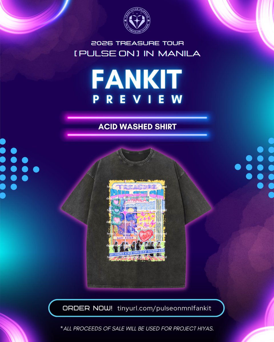 TeamHiyasPH's tweet photo. ᥫ᭡.ִֶָ𓂃ـــــ❥ــ٨ـــــــ❥ــ
2026 TREASURE TOUR [PULSE ON] IN MANILA

Filo Teume! 📣 Here's a preview of the ACID WASHED SHIRT & TEULIGHT STRAP 💎 

We have very limited stocks so get it while you can! Tingi items also available 😊 
🛒 https://t.co/fH990EJwva

⁦#TREASURE_PulseOnMNL⁩
⁦#Hiyas_Pilipinas⁩ ⁦#TREASURE⁩ ⁦#트레저⁩