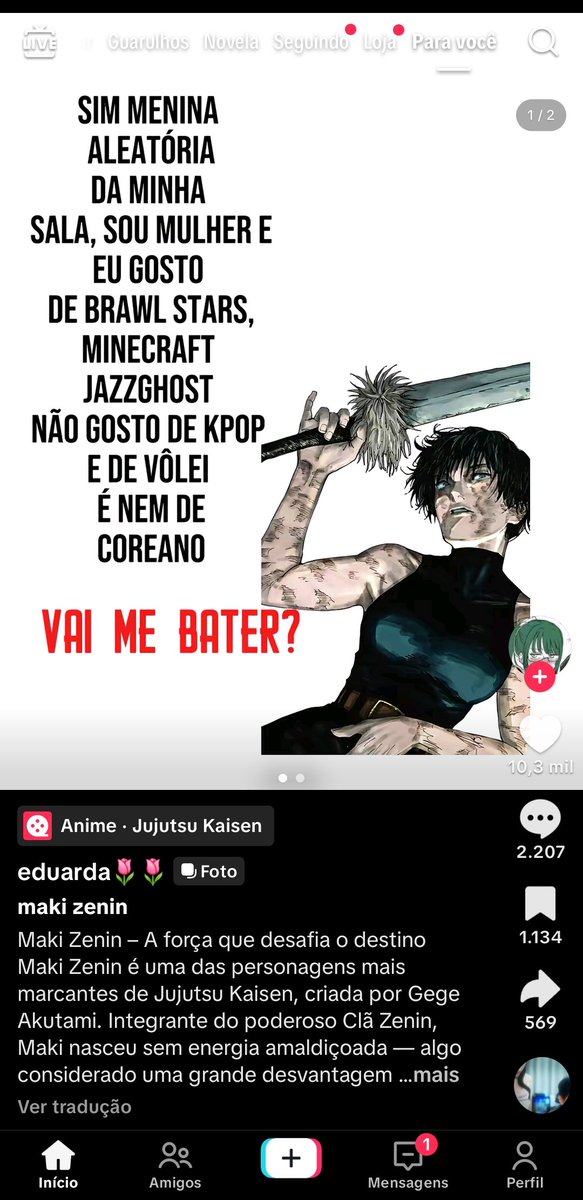 nossa que diferentona ein