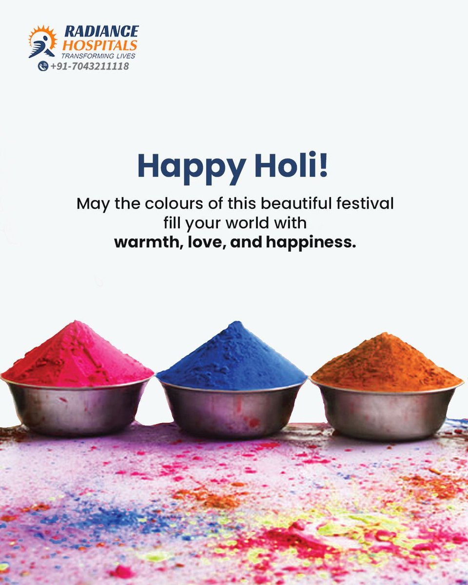RadianceHosp's tweet photo. Wishing you and your loved ones a joyful and colourful Holi.

#happyholi #holispecial #holicelebrations https://t.co/m2G2VE9JUN