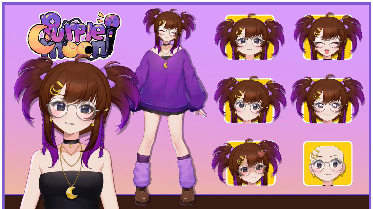 itspurplemoony's tweet photo. FINALMENTE TENHO MEU DESING!!! 💜🌙

Reference Sheet ai pra quem quiser fazer fanart!! https://t.co/fG2rPQGwnL
