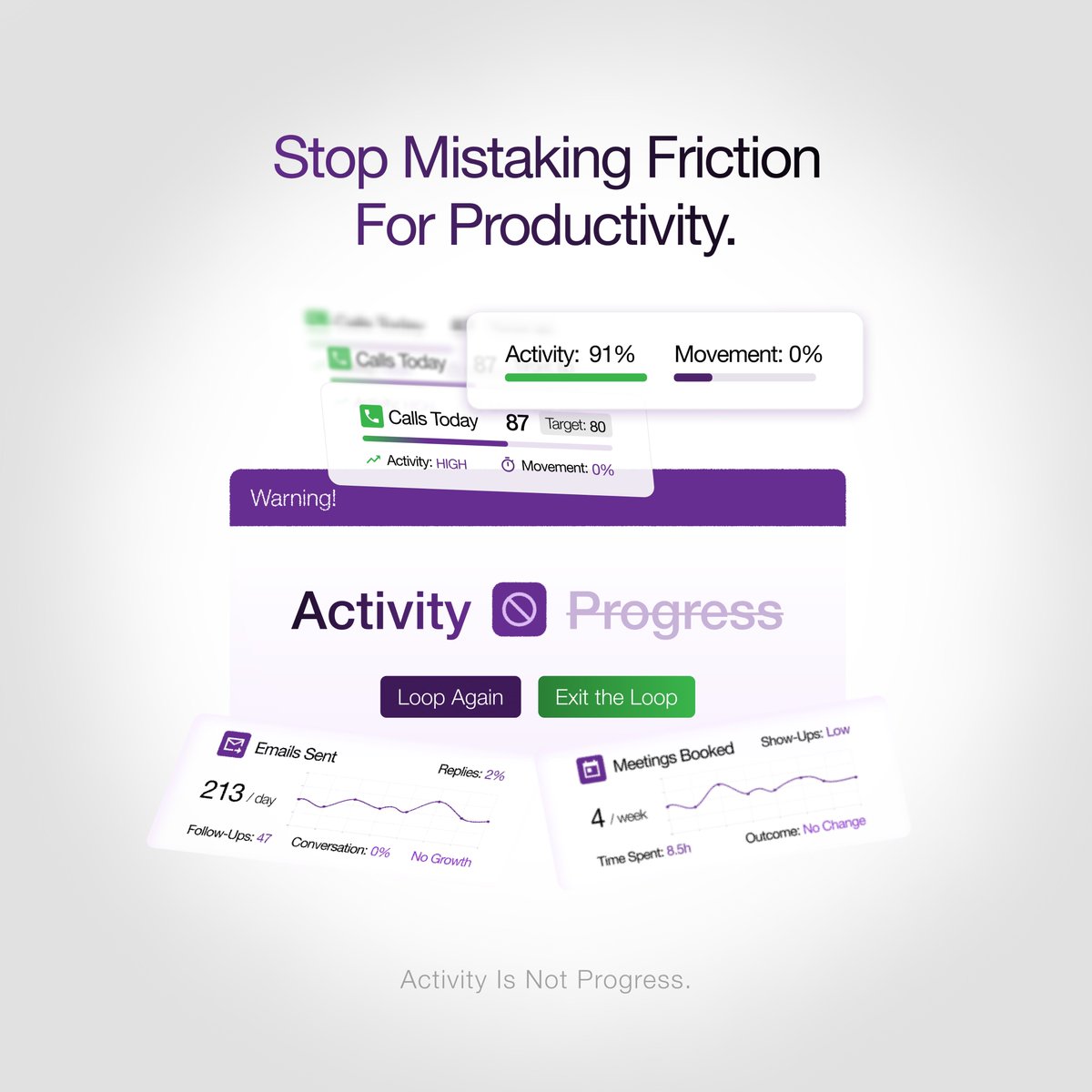selltonai's tweet photo. If your growth depends on people being "perfect" &amp; "disciplined" every single day, you don't have a system; you have a manual labor operation masquerading as #GTM. It’s time to stop measuring the friction and start building architecture that moves on its own.
#RevenueArchitecture https://t.co/rc5RjRiaLB