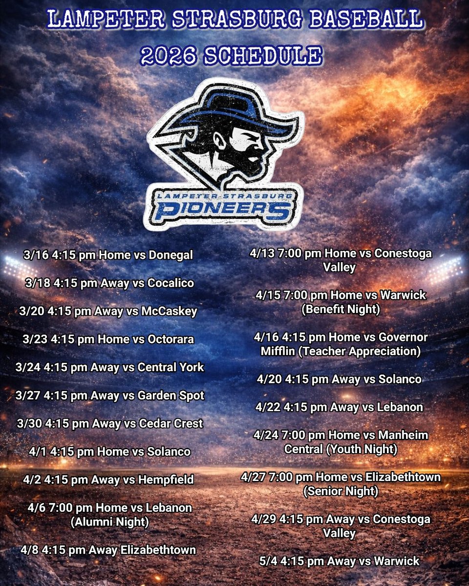 Lampeter Strasburg Baseball tweet media