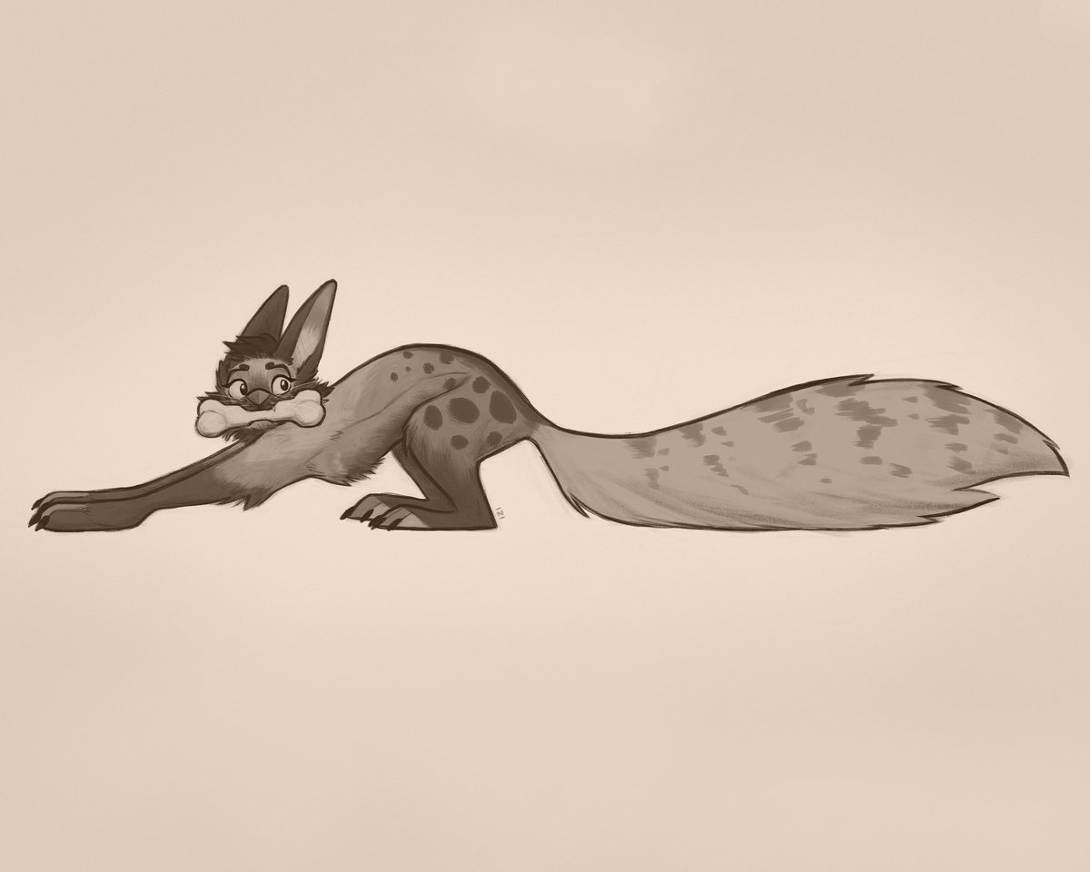 🦴 Work submitted via Telegram! #furryartwork #Commission