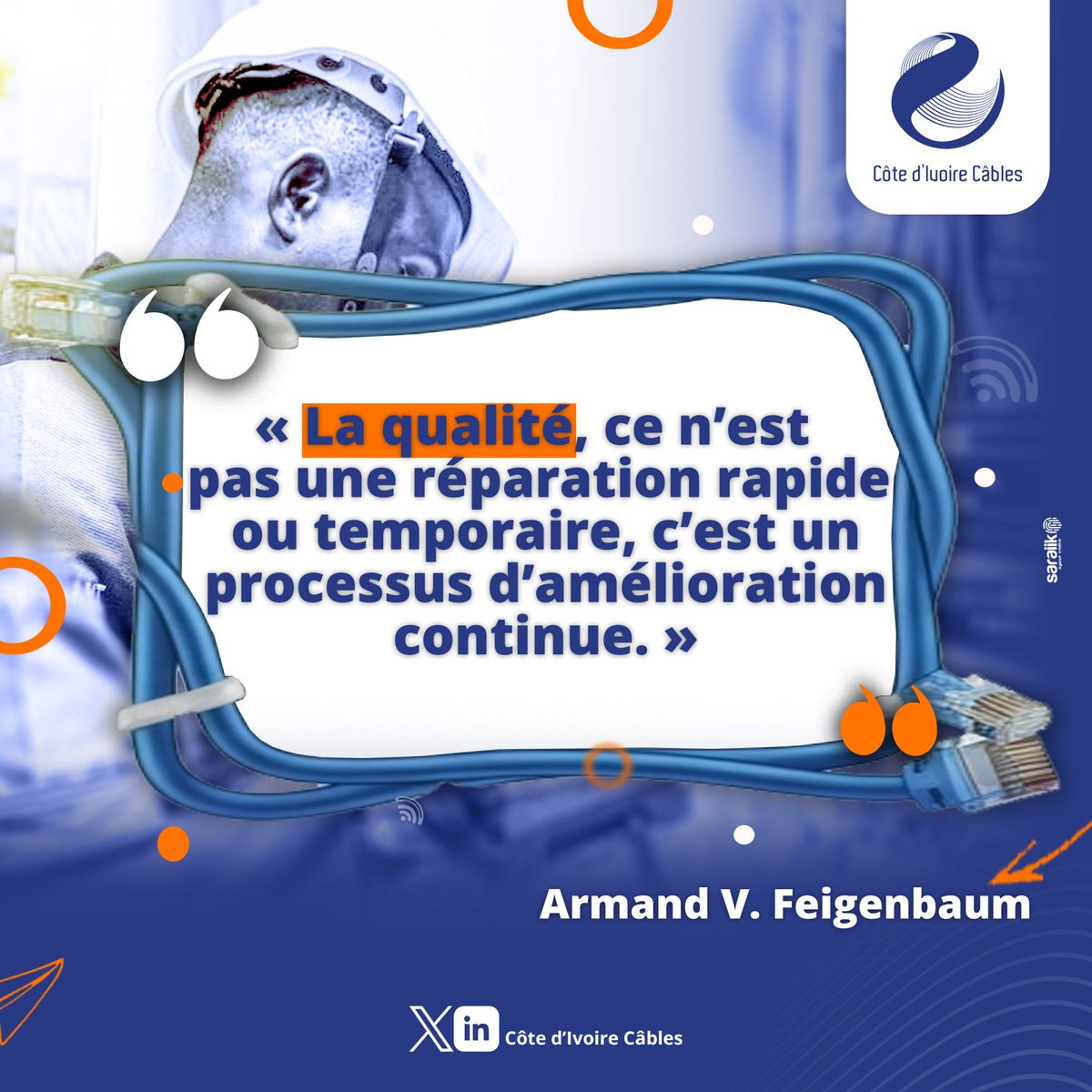 CICables's tweet photo. Chez @CICables, nous mettons en œuvre 𝐮𝐧𝐞 𝐬𝐮𝐫𝐯𝐞𝐢𝐥𝐥𝐚𝐧𝐜𝐞 𝐩𝐫𝐨𝐚𝐜𝐭𝐢𝐯𝐞 afin d’anticiper et de détecter tout risque potentiel.
#Qualité #Innovation #SurveillanceProactive #RéseauFiable #CICables #AméliorationContinue #Technologie #CôtedIvoireCâbles https://t.co/1iQzDpPi89