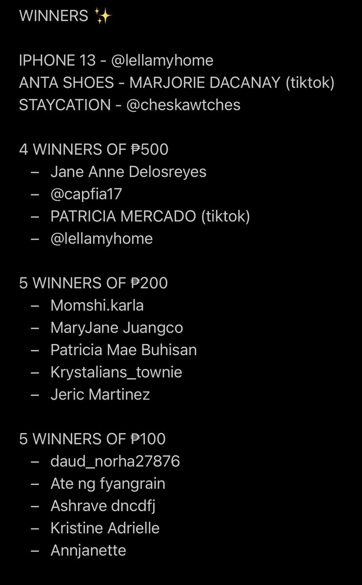 CONGRATULATIONS to <a href="/lellamyhome1/">Kianna</a> for winning the IPHONE 13 256gb white. 💜✨

AND TO THE OTHER WINNERS. DM US TO CLAIM YOUR PRIZES 💜

This is just a small thing to thank all the supporters of LELLA FORD.  (up next TR REPORT) 

#LellaFord