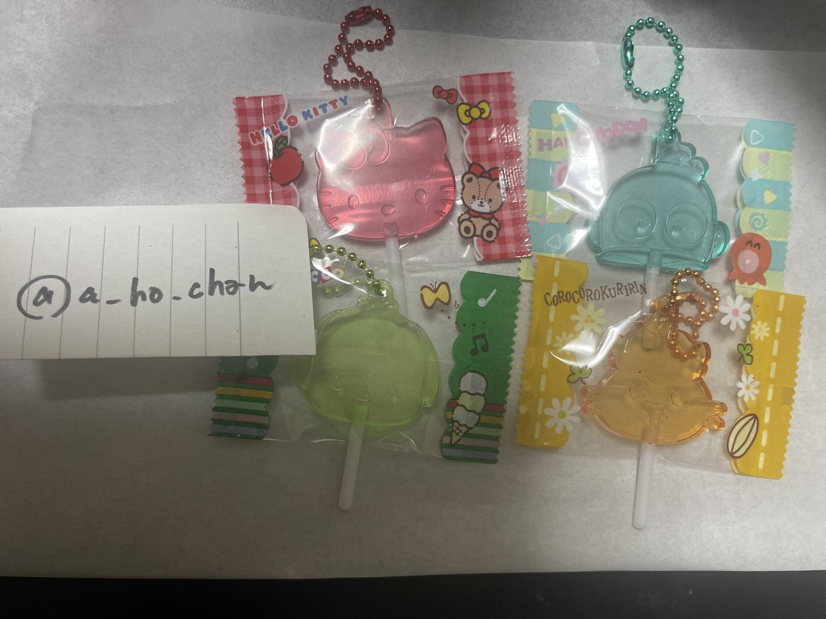 a_ho_chan's tweet photo. 【交換】
サンリオ キャラクターズ キャンディチャームズ グミ 

求）マイメロ・クロミ
譲）ハローキティ・ポチャッコ・コロコロくりりん・ハンギョドン

郵送交換📮
リプ・DM等お気軽にお声がけください(՞ . .՞)🙏🏻 https://t.co/sweVYYH2ym