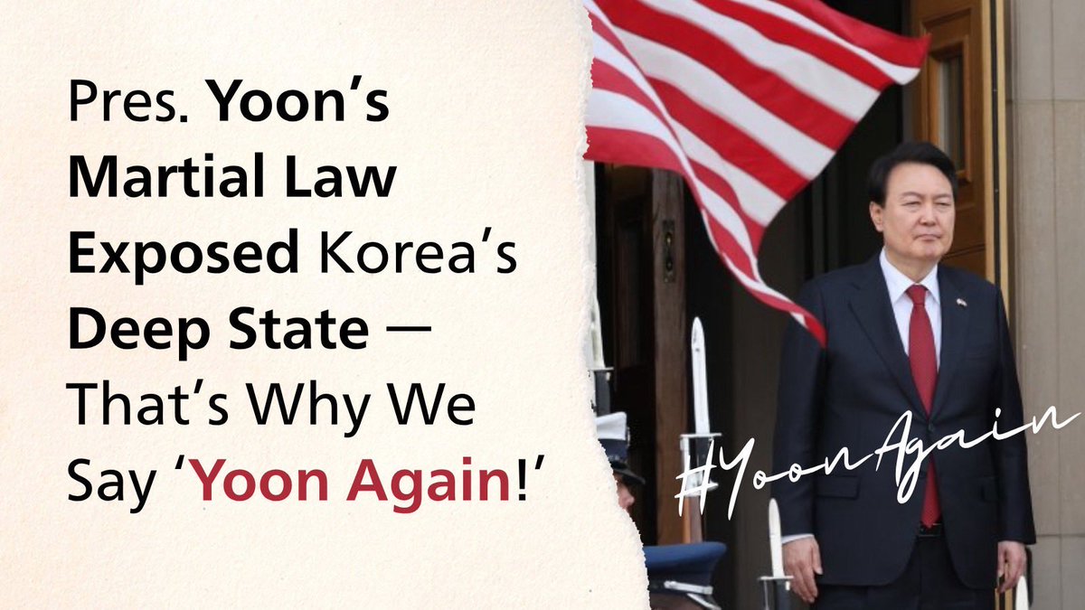 Ooooojeon's tweet image. Yoon took on the Deep State head-on with Martial Law to save Korea from communist infiltration. Sound familiar? Fight like Yoon — YOON AGAIN! Trump 2024 proved we can win. 🇺🇸🇰🇷 

#FreeYoon
#DeepState
#MAGA
#YoonAgain
#DownwithGlobalism
#GlobalismMustFall