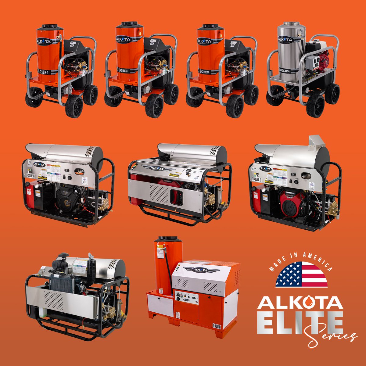 AlkotaCS's tweet photo. Tough on dirt, heavy grease, and grime—Alkota’s Elite Series is built for operators who can’t afford downtime. Industrial-grade components and reliable hot water performance keep your facility, fleet, or yard clean and compliant. https://t.co/2YEf5NG4x6 https://t.co/7da2HGGm9H