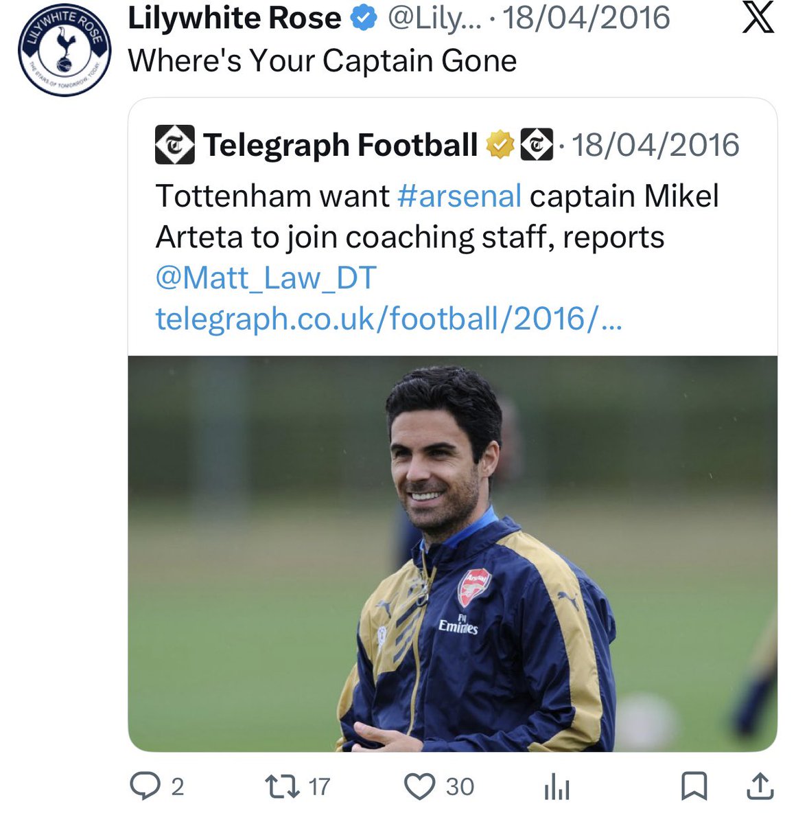 knowledgefooty's tweet photo. The shameless @Lilywhite_Rose account has now deleted the post https://t.co/NXKzFnBbYk