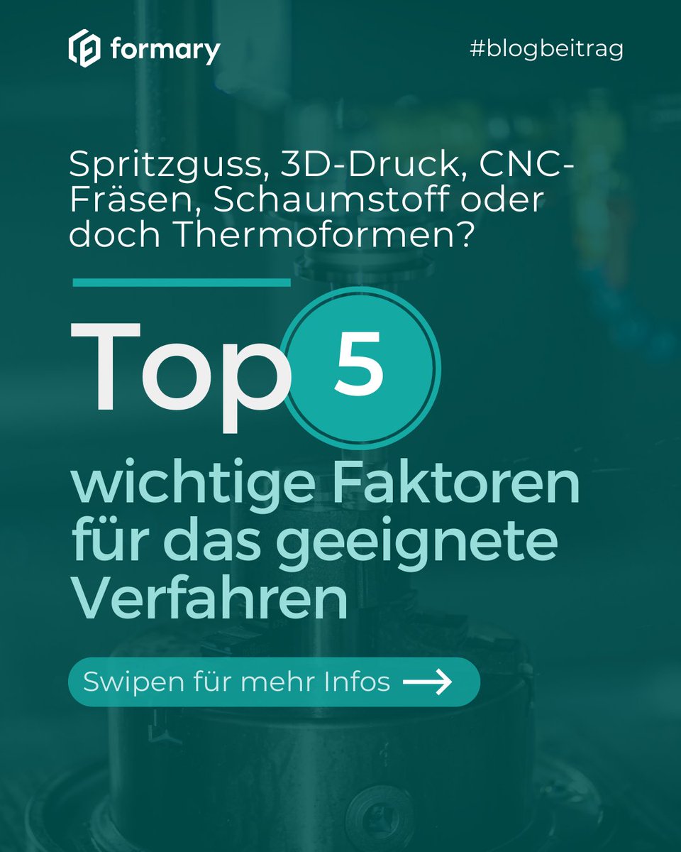 formary_de's tweet photo. 𝗧𝗼𝗽 𝟱 Key-Faktoren, die Sie vor dem nächsten Produktionsstart checken sollten:

✅ Time-to-Market
✅ Kostenstruktur
✅ Designfreiheit &amp; Änderungsaufwand
✅ Mechanische Robustheit
✅ Materialauswah𝗹

Mehr Infos finden Sie unter 👉https://t.co/zZfiAeZy6u https://t.co/GbYpfr2Vp7