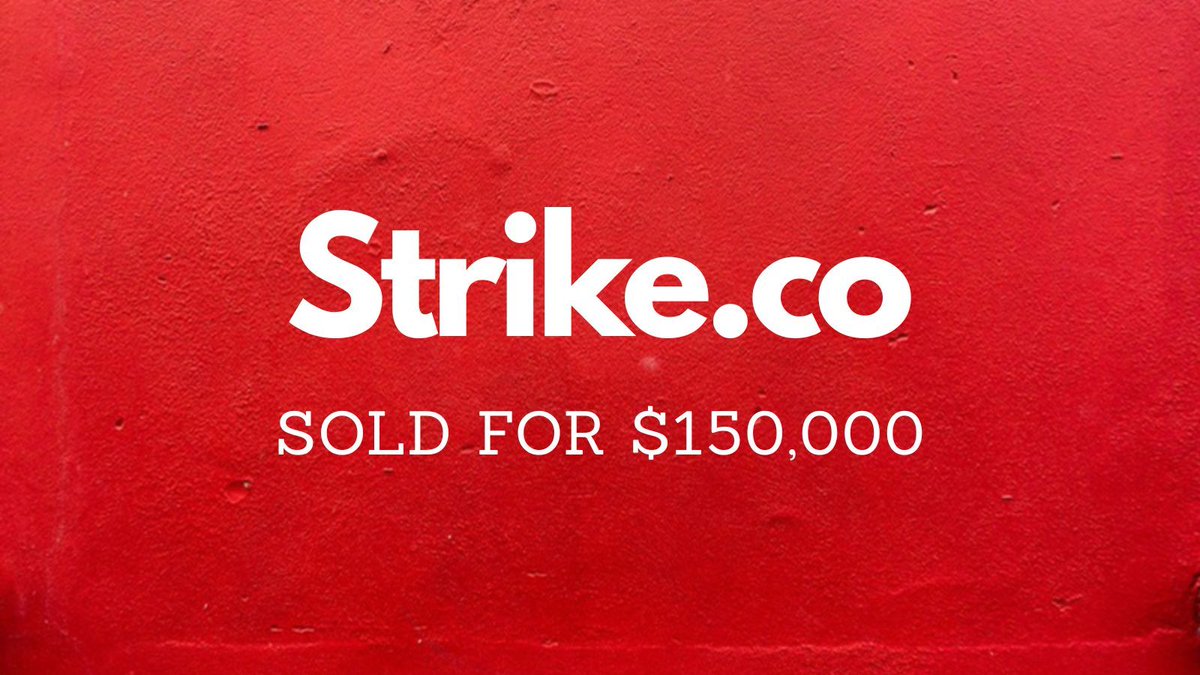 Yesterday saw $545k in domain name sales including:

$150,000 Strike․co
$8,000 Gummies․org
$5,999 Ordex․ai
$4,888 ClarifyX․com
$3,749 TryTab․com
$3,600 ClawBet․com
$2,950 Zeauty․com

Full list 👉 namebio.com/daily

#Domains