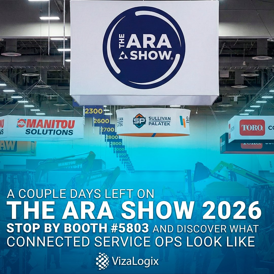 VizaLogix's tweet photo. ⏳ Final days at The ARA Show 2026

Stop by booth #5803 to see connected service ops in action.

Let’s talk before the show wraps 🚀

#RentalIndustry #ServiceOps https://t.co/mBpqZb8k9y