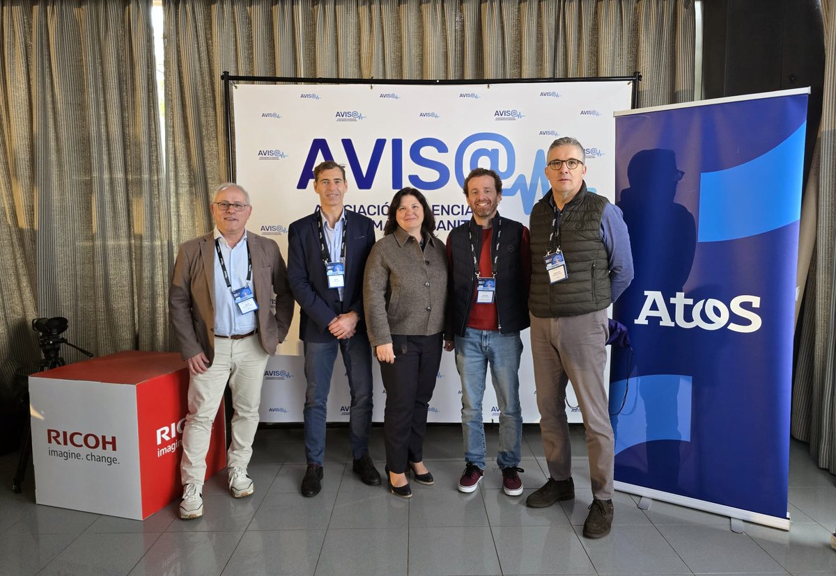 ricohspain's tweet photo. Este fin de semana hemos participado en las XVI Jornadas Técnicas de @AVISACV, donde presentamos junto a @AtosES nuestro proyecto para mejorar los procesos asistenciales vinculados a imagen de vídeo mediante integración audiovisual avanzada y formación digital.

#AVISAJTXVI https://t.co/iYlz9qdeOC