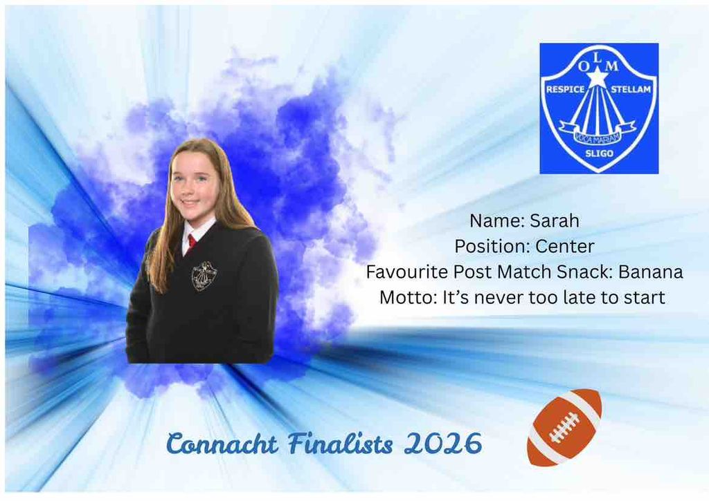 MercySligo's tweet photo. More player profiles of our fab U14 Rugby Team finalists... #skill #scil #hardwork #obairdhian. #nevergiveup #nágéilllgodeo @CeistTrust https://t.co/nx6OhTfKL0