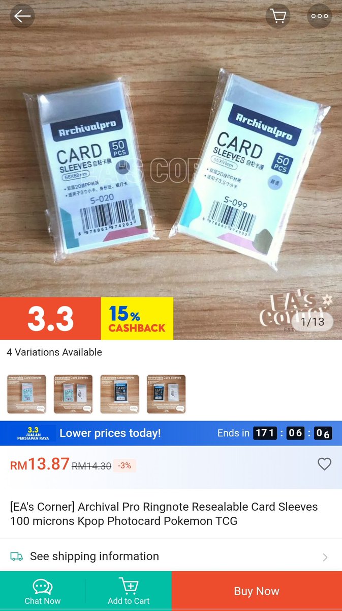 EAsCornerGlobal's tweet photo. 3.3 SALE on Shopee Malaysia 💜🛍️

Perfect time to get your Kpop &amp; TCG collecting essentials!! ✨️

Discount until 7 March, 1PM ⏰
Claim vouchers for extra savings 🎟️✨

Order now on Shopee Malaysia: 
https://t.co/N6UhnjkObp

#Shopee33 #33Sale #KpopMerch #JomShopee #KpopMalaysia https://t.co/qmrRyFHApG