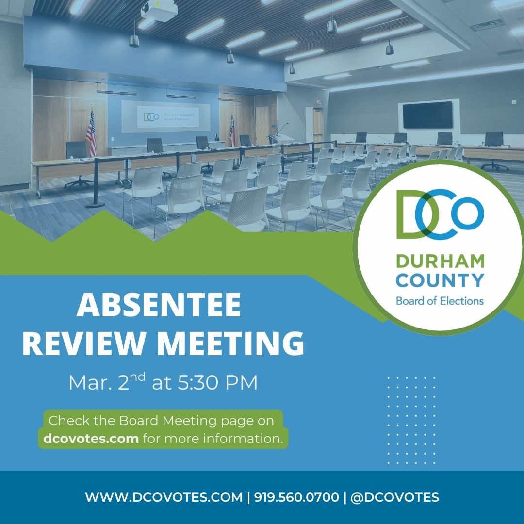 Durham County Board of Elections tweet media