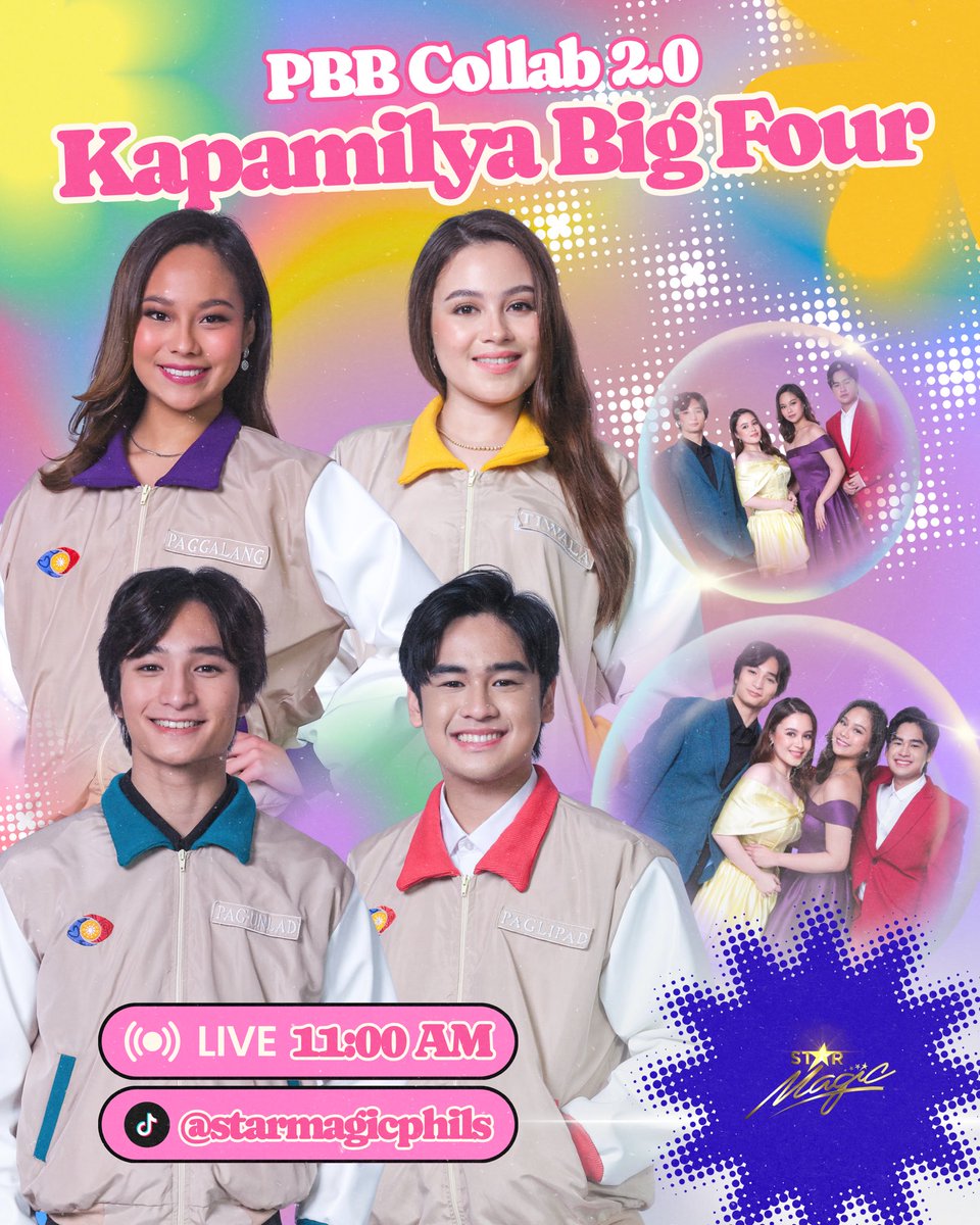 🏠A BIG day awaits! 

Stream Star Magic’s TikTok live for a virtual kumustahan with PBB Collab Edition 2.0’s Kapamilya Big 4️⃣ #MiguelVergara #JoaquinArce #KrystalMejes and #LellaFord! 

🙋🏻🙋🏻‍♀️Raise your hand in the comments if you’re stoked for tomorrow! 

#PBBCollab2point0