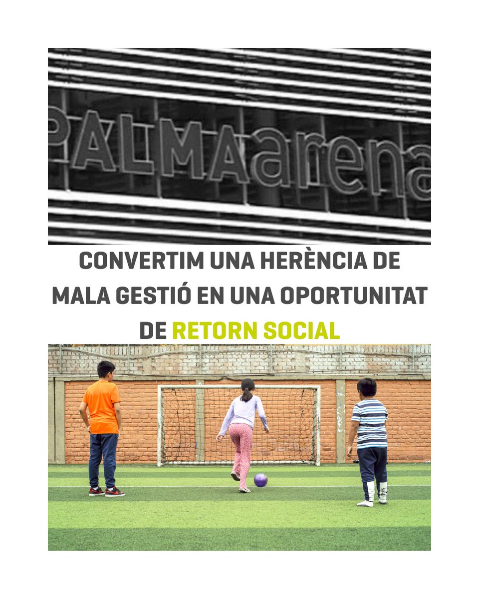 MESperMallorca's tweet photo. MÉS proposa destinar els recursos alliberats del Palma Arena a l’esport de base 🏀⚽
Reclama que un cop liquidat el deute, enguany, els fons es destinin a cohesió social, instal·lacions i igualtat d’oportunitats
🔗 https://t.co/LD3bZSophJ
#EsportBase #PalmaArena #BonGovern https://t.co/8dZOGN6Nbo