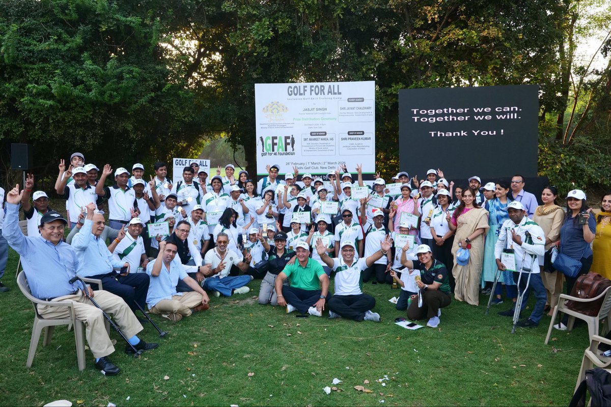 Met some super golfers today in the Golf For All Inclusive Skill Training Camp 2.0 held at the Delhi Golf Club, and witnessed how sport emerges as a space for confidence, dignity and shared purpose. Moments like these remind us why sport is a great leveller and means for