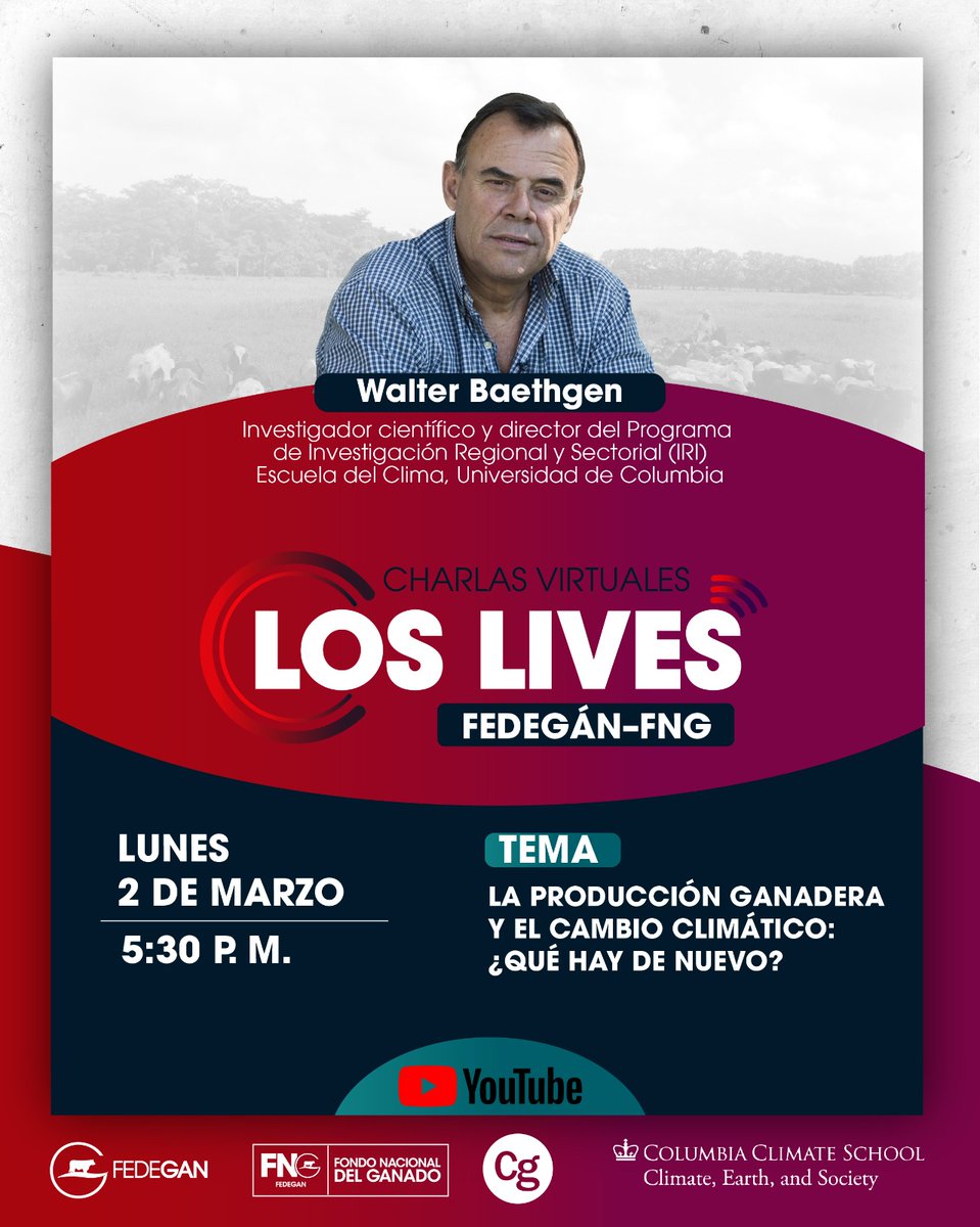 ¡Live Fedegán-FGN! 🎙️🐄 | 👉¡HOY EN VIVO!👈

Acompáñanos en esta edición de #LosLives de FEDEGÁN-FNG, donde hablaremos con un verdadero experto senior, en temas de emisión de gases de CO2... 

¿Qué tiene para decir sobre la gandería?.  

📅 lunes, 2 de marzo 5:30 p. m.

🔗️ En